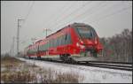 DB Regio 442 137 als Verst�rker f�r die RB14 Nauen am 28.01.2014 in der Berliner Wuhlheide unterwegs nach Sch�nefeld Flughafen