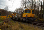 Das Gleisarbeitsfahrzeug „Hummel“ 746 014 (99 80 9110 014-4 D-DBMP), ein neues Plasser & Theurer GAF (auf MISS-Plattform) der DB InfraGO Netz Instandhaltung, ex DB Netz AG, fährt am