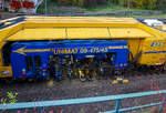   Detailbild der Plasser & Theurer Universalstopfmaschine UNIMAT 09-475/4S (Kombinierte Gleis- und Weichenstopfmaschine), Schweres Nebenfahrzeug Nr.