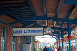 Eine Bahnhofsimpression im Bahnhof Emden-Außenhafen am 01.05.2022.
