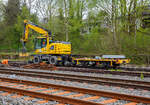 Arbeit an der Signaltechnik (Verlegung neuer Balkenzüge) im Bereich vom Bahnhof Herdorf am 02.05.2023.