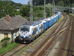 Das Lokpersonal,von der EGP 247 904,verzog sich,am 10.August 2024,in Bergen/Rügen,für paar Stunden in die Pause.