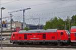 Lok 245 009-6 dr Südost Bayernbahn, hat mit ihrem Zug ihren Endbahnhof dieser Fahrt erreicht.