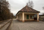   Bahnhof der meterspurigen Chiemsee-Bahn in Prien am Chiemsee am 28.12.2016.