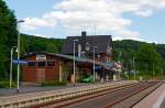 Der Bahnhof Nistertal / Bad Marienberg, alter Name Erbach/Westerwald (Erbach ist heute ein Stadtteil von Nistertal) hier am 04.06.2013.