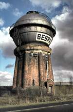 Wasserturm in Bebra am 12.04.1982.