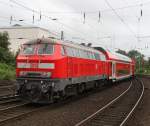 218 407-5 beim Rangieren im Hamburger Hbf.(23.07.2011)