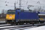 146 519-4 mit InterConnex 68904 von Warnemnde nach Leipzig Hbf bei der Ausfahrt im Rostocker Hbf.11.02.2012