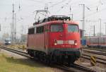 115 459-0 als Leerfahrt 77860 von Stralsund nach Rostock Hbf bei der Einfahrt im Rostocker Hbf.20.04.2012