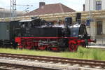 91 134 mit Sonderzug(Schwerin-Wismar)am 10.06.2017 in Wismar.