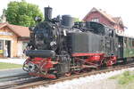 BR 99 Spurweite 750 mm/787980/99-716-in-ochsenhausen-am-11052008 99 716 in Ochsenhausen am 11.05.2008.