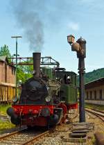 Dampflok  Waldbröl  des Eisenbahnmuseums Dieringhausen steht am 07.06.2014 im Museum am Wasserhahn.