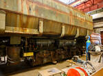 Detailbild von einem vierachsigen Doppeldrehgestell des achsachsiger 96 m� Abraumwagen 3046 der RWE Power AG (ehemals Rheinbraun) steht am 18 September 2026 in der Hauptwerkstatt Grefrath der RWE Power AG (Kompetenzzentrum f�r Schienenfahrzeuge in Fr ...