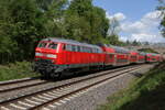 218 403 war am 2. Mai 2024 bei Pirkensee in Richtung Regensburg unterwegs.