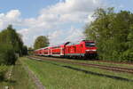 245 014 schiebend an einer  RB 40  in Richtung Mnchen. Aufgenommen am 29. April 2025 in Thann/Matzbach.
