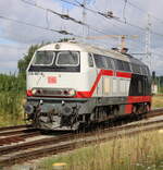 218 497-6 beim Rangieren am 02.08.2025 im Rostocker Hbf.