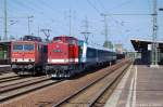 Die 112 708-3 (202 708-4) RIS und die 183 003 Alex mit dem DLr 80384 von Berlin Schneweide nach Jterbog in Berlin Schnefeld-Flughafen.