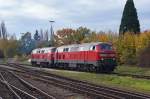 DB: Rangierfahrt von zwei 218er in Lindau am 30.