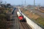 14.03.2014 09:56 Uhr - Ziemlich früh kam heute der Nahgüter mit 261 042 aus Gardelegen zurück.