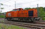 Die Lok Nr. 12 der BBL Logistik, (die 203 156-5, ex DR 110 496-7, DR 112 496-5 und DB 202 496-6) ist am 08.05.2014 in Betzdorf/Sieg abgestellt.

Die V 100.1 wurde 1972 bei LEW (VEB Lokomotivbau Elektrotechnische Werke  Hans Beimler , Hennigsdorf) unter der Fabriknummer 13535 gebaut und als 110 496-7 an die DR ausgeliefert. 
1985 erfolgte der Umbau und Umzeichnung in DR 112 496-5, die Umzeichnung in DR 202 496-6 erfolgte 1992 und ab 01.01.94 dann DB 202 496-6, die Ausmusterung bei der DB erfolgte 1998 und ging dann an SFZ - Schienenfahrzeugzentrum Stendal (heute ALS - ALSTOM Lokomotiven Service GmbH, Stendal) 202 496-6, hier war sie erst im Mietpool.  Dann 2008/9 erfolgte durch ALS der Umbau gem Umbaukonzept  BR 203.1  in die heutige 203 156-5, die Inbetriebnahme war im Jahr 2009, bis 2011 blieb sie Eigentum der ALS (92 80 1203 156-5 D-ALS) und war sie als Mietlok unterwegs. Bis sie 2011 an die BBL Logistik in Hannover verkauft wurde, nun hat sie die NVR-Nummer 92 80 1203 156-5 D-BB und die EBA-Nummer 	EBA 01C23K 170.

Technische Daten:

Achsanordnung: B'B'
Leistungsbertragung: dieselhydraulisch
Hchstgeschwindigkeit: 100 km/h
Kleinste Dauerfahrgeschwindigkeit: 18 km/h
Dienstgewicht: 69 t
Spurweite: 1.435 mm
Lnge ber Puffer: 14.240 mm
Breite: 3.110 mm
Hhe ber SO: 4.255mm
Radsatzabstand im Drehgestell: 2.300mm
Drehzapfenabstand: 7.000mm
Raddurchmesser: 1.000 mm (neu) / 910 mm (abgenutzt)
Kleinster befahrbarer Gleisbogenradius: 100 m
Kleinster befahrbarer Brckenradius: 300m

Motor:
Motorart: 12-Zylinder-Dieselmotor mit Direkteinspritzung, Abgasturbolader und Ladeluftkhlung
Motortyp: Caterpillar 3512 B DI-TA JW
Motorleitung: 1.305 kW (1.775 PS) bei 1.750 U/min
Hubraum: 51,8 l (Bohrung- 170 x Hub 190 mm)
Motorgewicht: 6.537 kg

Getriebe: Voith Strmungsgetriebe GSR 30/5,7

Khlsystem und Hdrostatikanlage: Voith Turbo Antriebstechnik
Typ A 2024 H

Radsatzgetriebe: vom Getriebewerk Gotha; Radsatz 1 und 4 AK 18-07; Radsatz 2 und 3 AK 18-06

Bremse: Knorr-Bremse AG; Typ KE-GP-mZ (Steuerventil KELak-V5d). Indirekt wirkende, mehrlsige elektrisch angesteuerte Druckluftbremse mit G/P Wechsel.
Direkt wirkende, elektrisch angesteuerte Druckluft-Zusatzbremse. Sowie Handspindelbremse (Feststellbremse).
