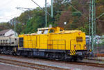   Die V 180.08 (92 80 1203 005-4 D-SGL) der GSG Knape GmbH (eingestellt durch SGL - Schienen Güter Logistik GmbH, die wiederum zur Knape Gruppe gehört) steht am 15.09.2018 mit