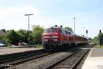 218 390-3 mit 628iger �berf�hrung nach Leipzig in Marktredwitz.