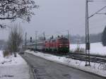 218 416-6 + 419 ziehen bei Geltendorf den EC191 nach M�nchen.