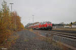 218 414-1 zieht mit dem RE2 RE4854 München - Hof durch Wunsiedel-Hohlenbrunn.27.10.24