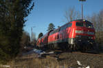 218 428 mit dem RE2 RE4863 Hof - München in Röslau. 29.12.24