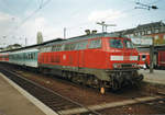 br-218-v-164-2/676108/am-28-september-2005-steht-218 Am 28 September 2005 steht 218 367 in Koblenz Hbf.