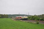 Am 22. Mai 2020 war 218 460-4  Conny  mit zwei ehemaligen 640ern des Sauerland-Netzes von Limburg(Lahn) nach Aschaffenburg unterwegs und konnte dabei am Bahnübergang in Niederbrechen fotografiert werden. 