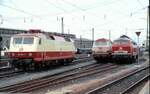 120 004-7; 218 217-8 und 217 017-3 in Nürnberg am 25.06.1982.