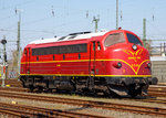   Die My 1149 eine NOHAB  AA16 der Altmark-Rail (92 80 1227 008-0 D-AMR) auch als V 170 1149 bekannt, ex DSB My 1149, ist am 11.08.2016 beim Bahnhof Troisdorf abgestellt.