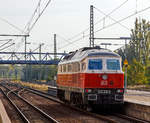 Die DB   Ludmilla  232 005-9 (92 80 1232 005-9 D-DB) der DB Cargo Deutschland AG, ex DR 132 005-0 fährt am 20.09.2018 durch den Bahnhof Brandenburg an der Havel.