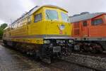 DB Bahnbau Gruppe Ludmilla 232 223 bekommt am 22 Augustus einiges Regen w�hrend das 33.Heizhausfest in Chemnitz-Hilbersdorf.