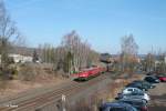 232 209-7 f�hrt mit dem 51612 Seddin - N�rnberg Frankenwald-Umleiter in Marktredwitz ein.