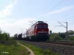 232 238-6 zog ein gemischten G�terzug bei Schkeuditz am 05.05.10