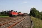 233 478-7 mit CFN 62723 Schotterzug aus Pechbrunn bei Sch�nfeld.