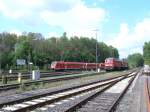 Ein 612er als RE Regensburg fuhr ein und 233 586 wartet auf neue Aufgaben in Marktredwitz.