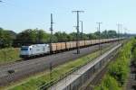 Stendal. 06.06.2014 09:19 Uhr - Raildox 76 109 fährt mit einem Hackschnitzelzug nach Niedergörne