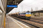 29003  Rhoda Painter  (266 015-7) HHPI - Heavy Haul Power International GmbH mit einem Kieszug in Berlin-Schönefeld Flughafen und fuhr weiter in Richtung Grünauer Kreuz.