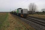 Kesselwagenzug mit 1275 016 (ex-CFL 1510) durchfahrt Kaarst ma 22 Januar 2025.