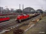 290 526-3 durchf�hrt Dresden HBF mit ein G�terzug.