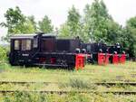 Köf 100 493-6 und andere im Eisenbahnmuseum Weimar am 05.08.2016.