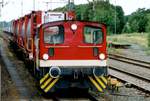 Am 16 Juli 1998 rangiert Bentheimer Eisenbahn D4 in Bad Bentheim.