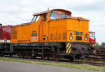   Die 346 560-6 (98 80 3346 560-6 D-CLR) der Cargo Logistik Rail Service GmbH (CLR) am 21.05.2016 abgestellt beim Hafen Magdeburg.