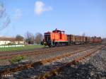 362 849-2 mit Holzzug f�rs ATW Wiesau bei Sch�nfeld.