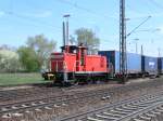 Nun dr�ck 363 116-9 den Containerzug wieder zur�ck.