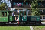 Seitenansicht der Lok 57499 (Lisa) der Chiemseebahn in Prien am Chiemsee.