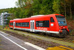   Der Stadler RegioShuttle RS 1 – 650 303 (95 80 0650 303-0 D-DB), ex DB 650 303-1, der Kulturbahn (DB ZugBus Regionalverkehr Alb-Bodensee), abgestellt am 09.09.2017 beim Bahnhof Horb.